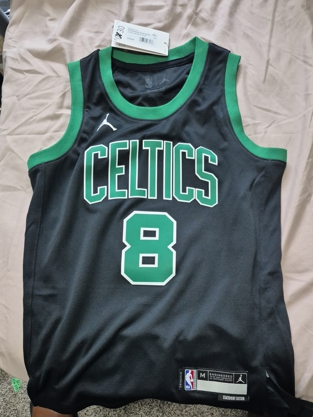 Jordan Black & Green Celtics #8 Basketball Jersey